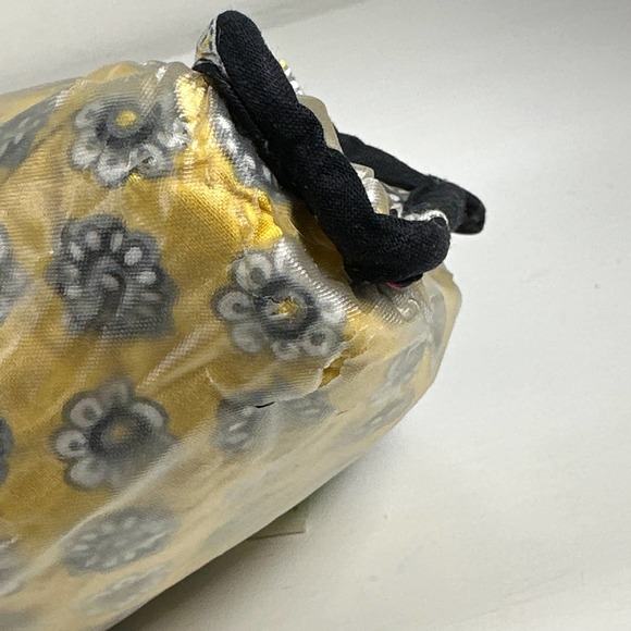 Vera Bradley Yellow Bird Small Cosmetic Lined Zipper Make-Up Toiletries Bag - Picture 8 of 8